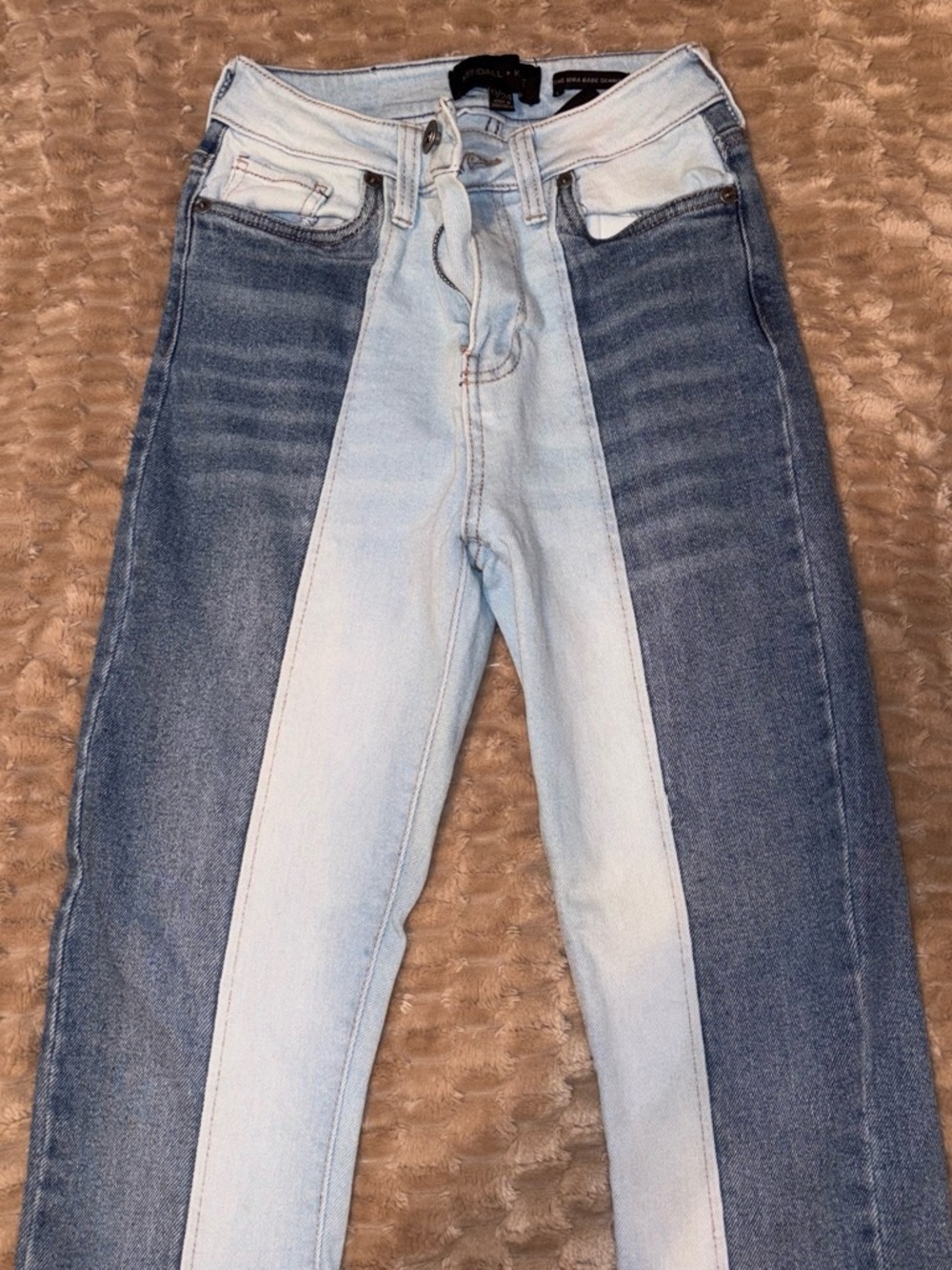 Kendall & Kylie color block jeans